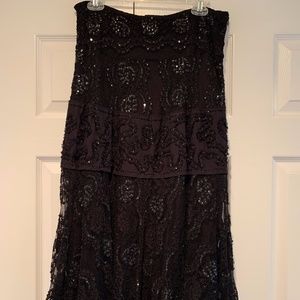 Basil & Maude Sequin and Lace Maxi Skirt sz 10